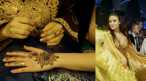Lichaamsversiering henna voor Feest