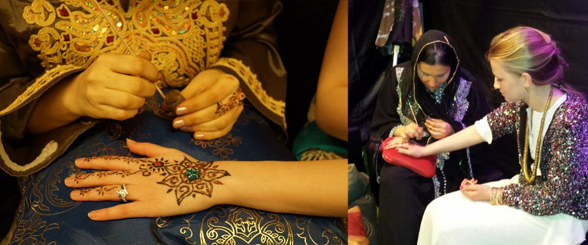 Henna in een complete mobiele caravan